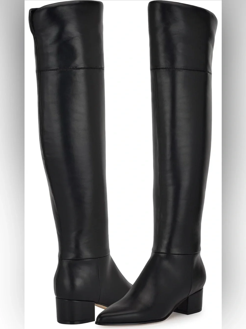 Nine West Black Over-the-Knee Leather Boots